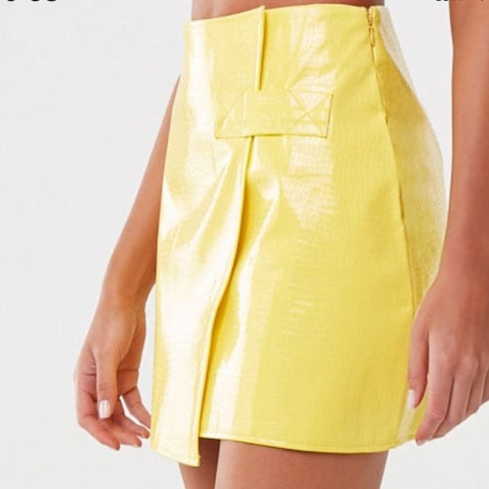 Missguided Faux Croc Mini Skirt